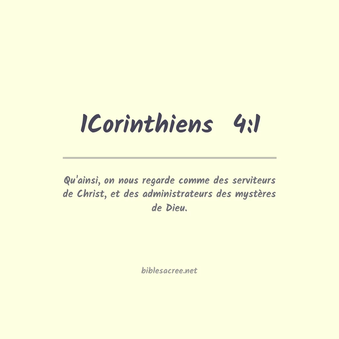1Corinthiens  - 4:1