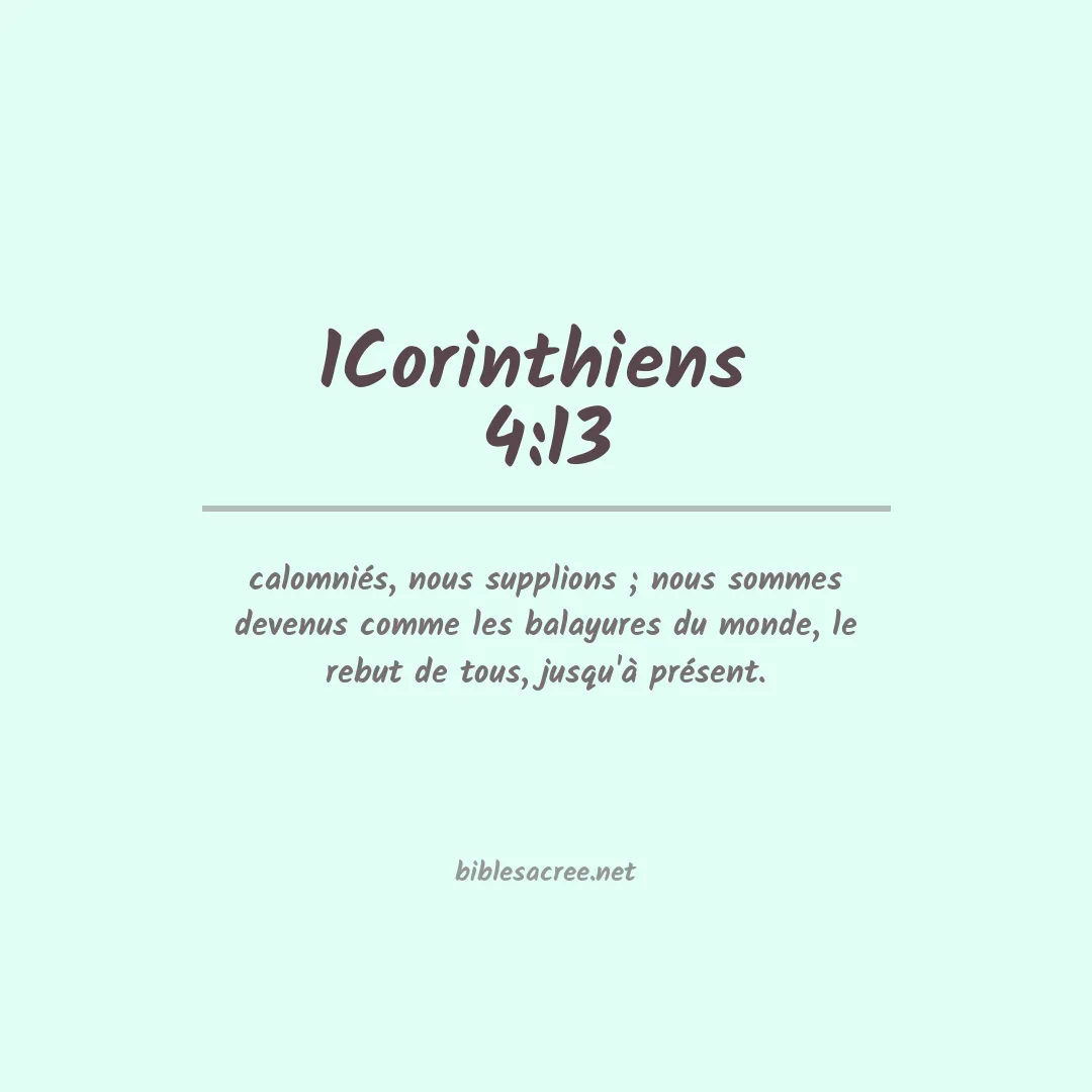 1Corinthiens  - 4:13