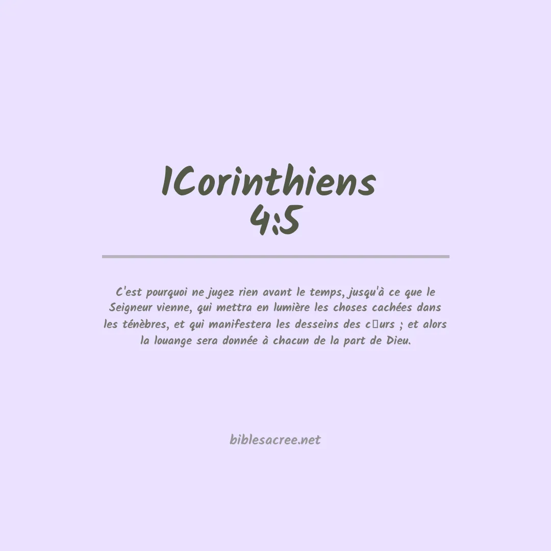 1Corinthiens  - 4:5