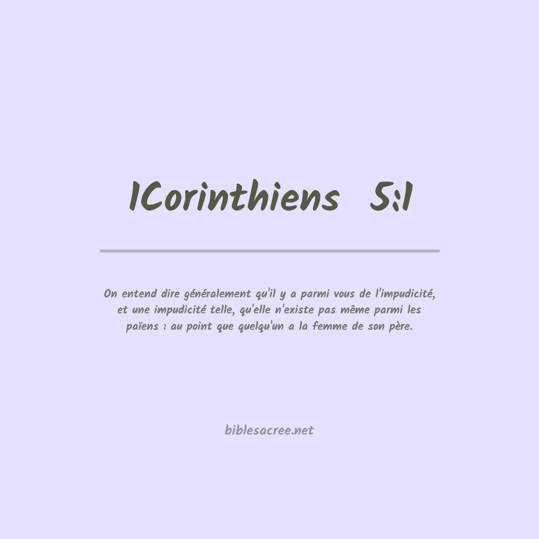 1Corinthiens  - 5:1