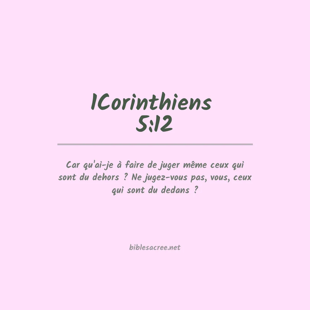 1Corinthiens  - 5:12