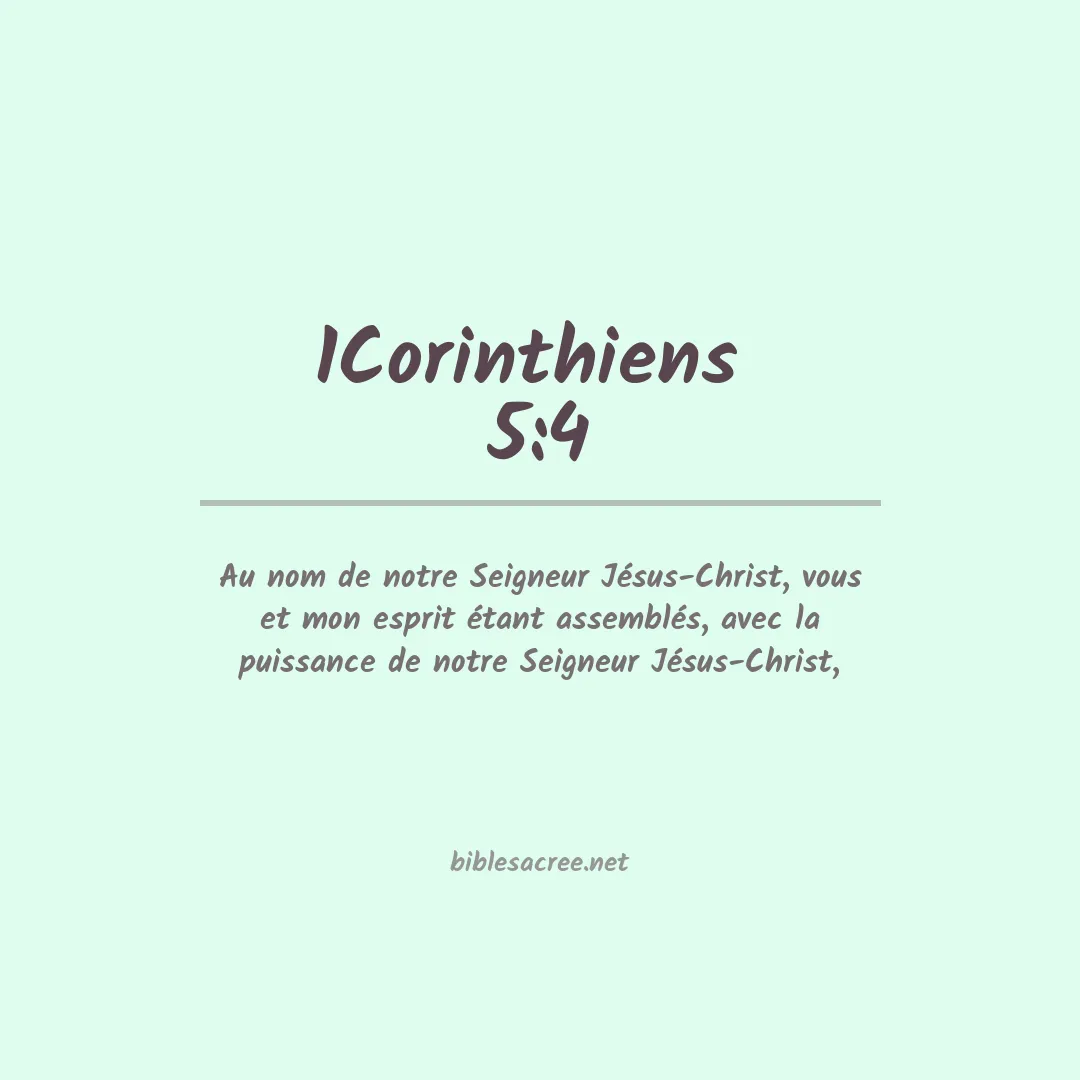 1Corinthiens  - 5:4