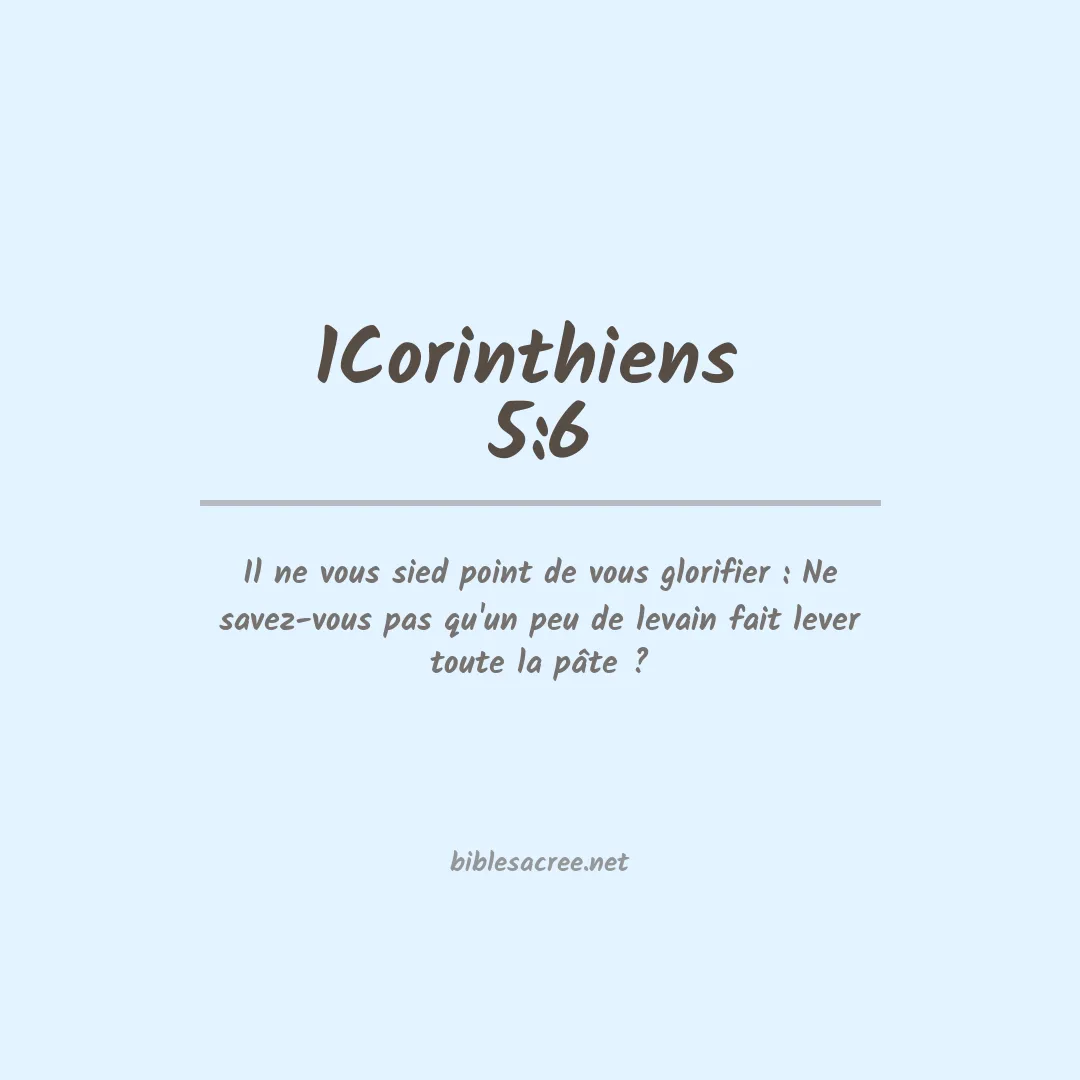 1Corinthiens  - 5:6