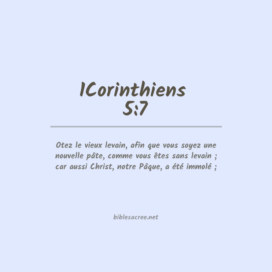 1Corinthiens  - 5:7