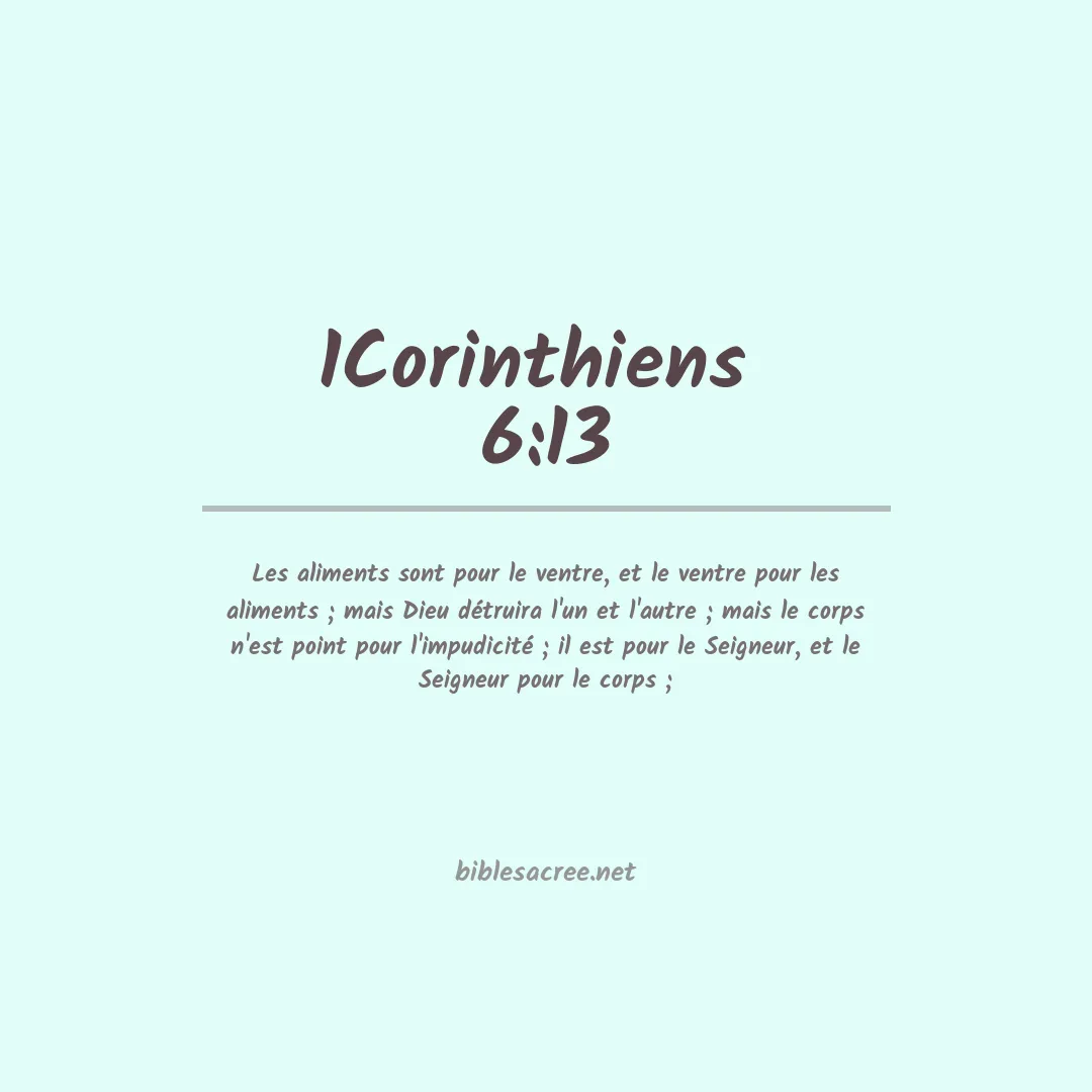 1Corinthiens  - 6:13