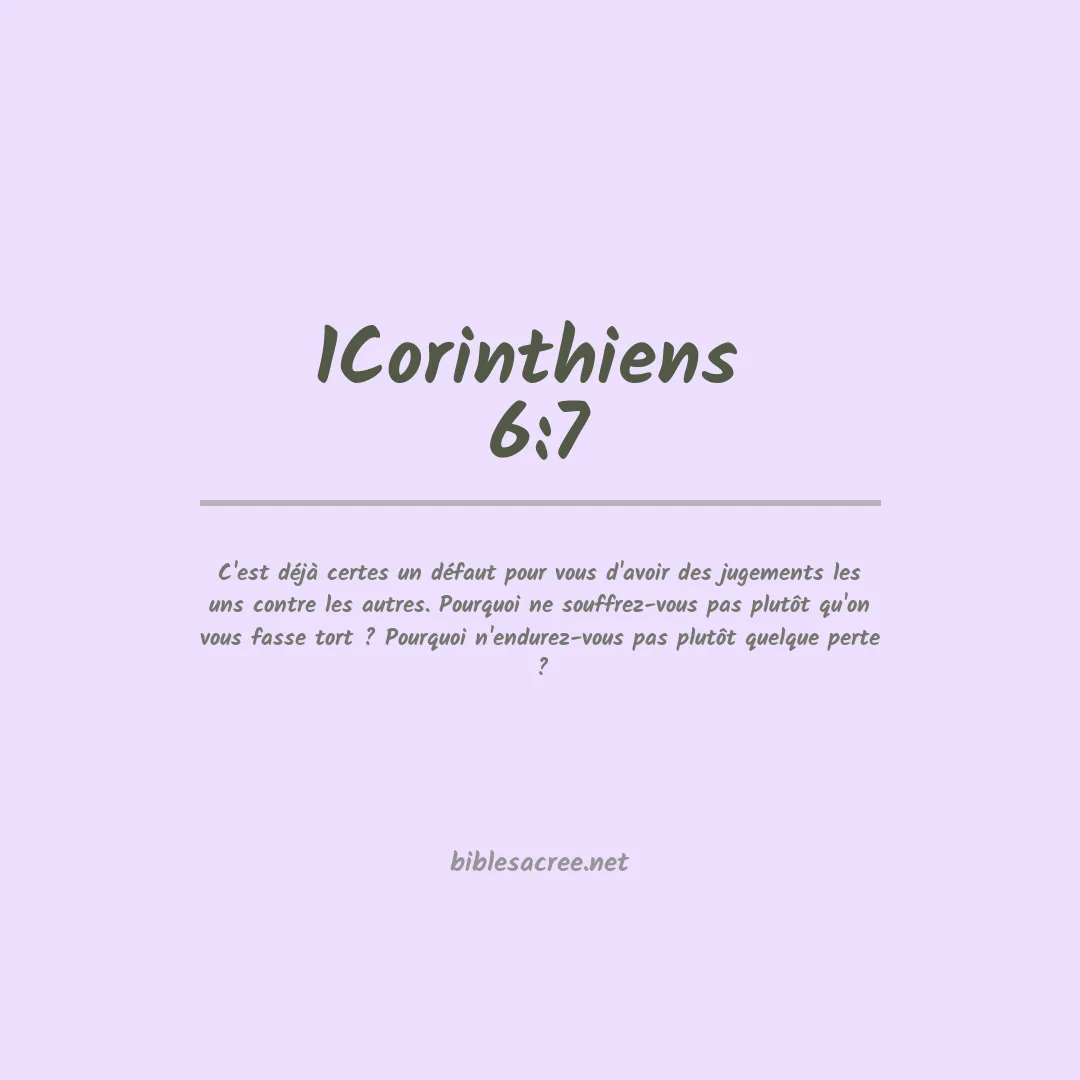 1Corinthiens  - 6:7