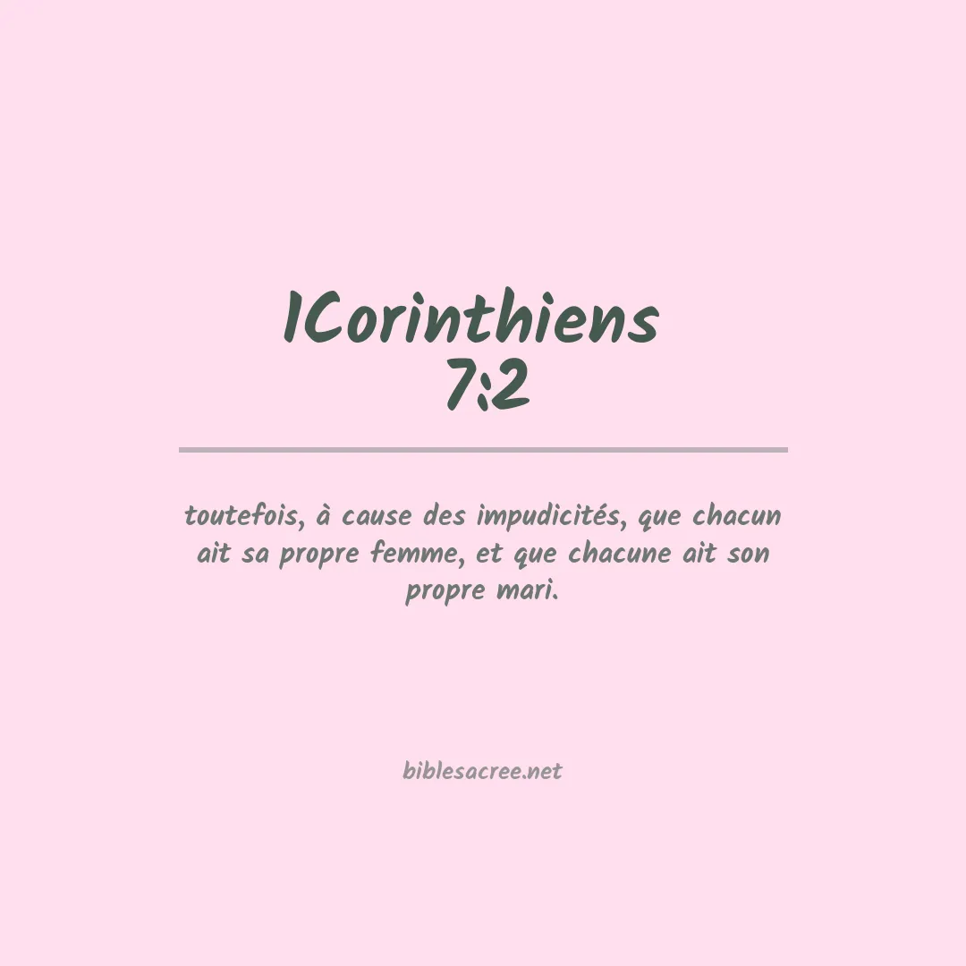 1Corinthiens  - 7:2