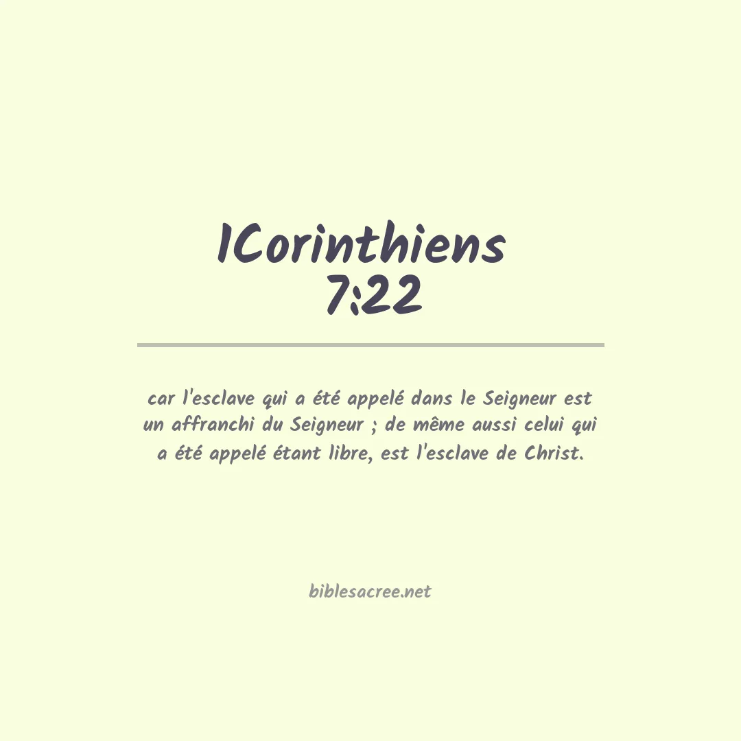 1Corinthiens  - 7:22