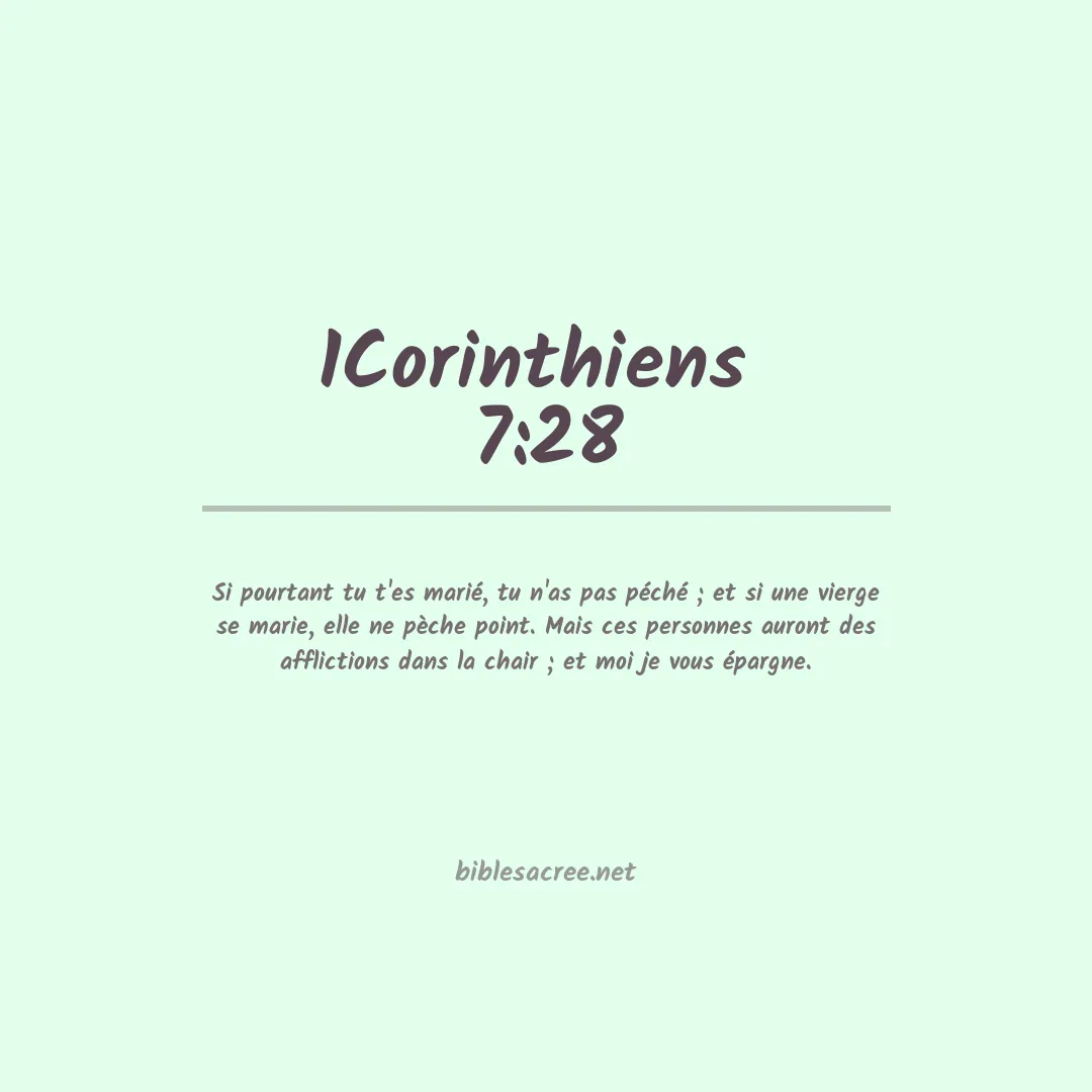 1Corinthiens  - 7:28
