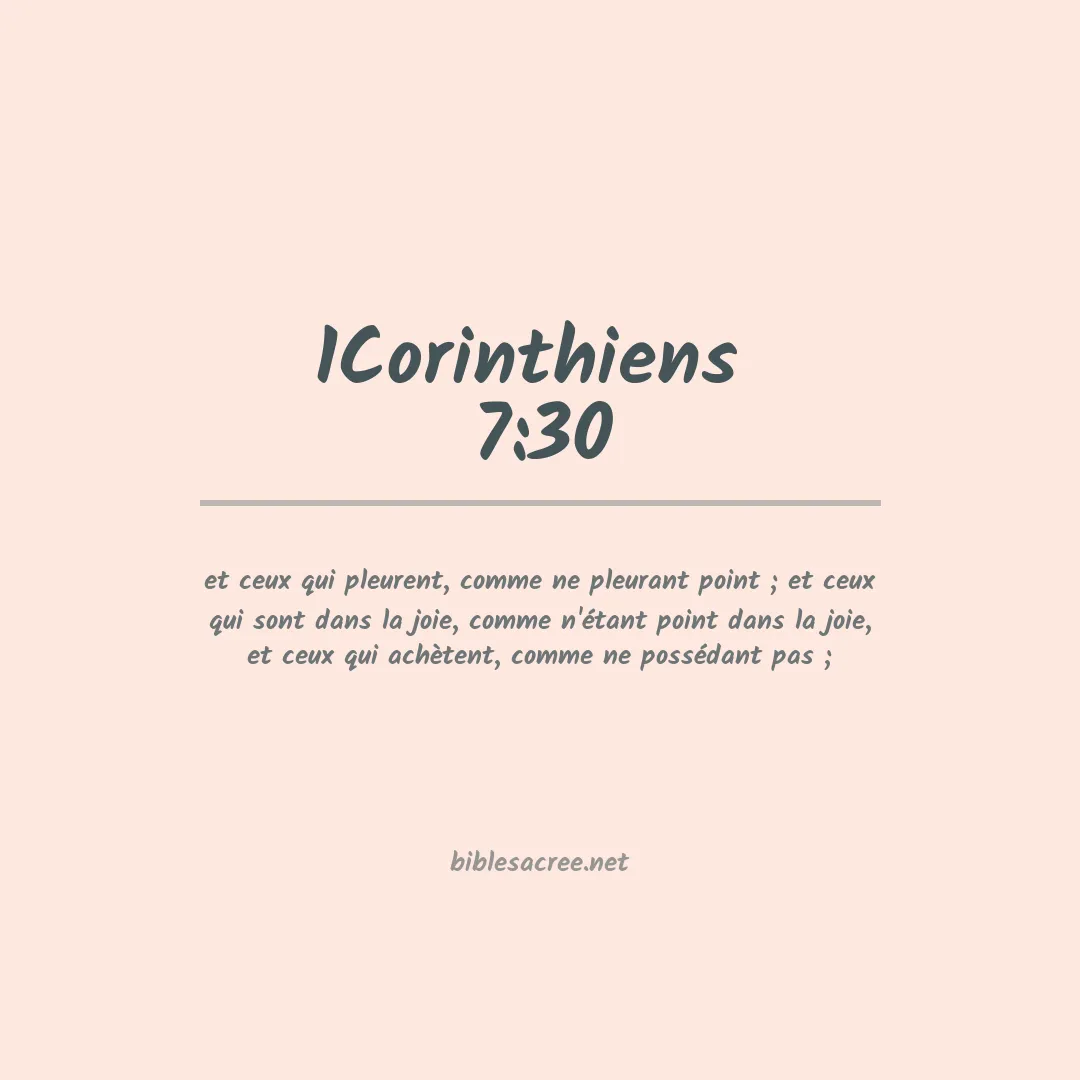 1Corinthiens  - 7:30