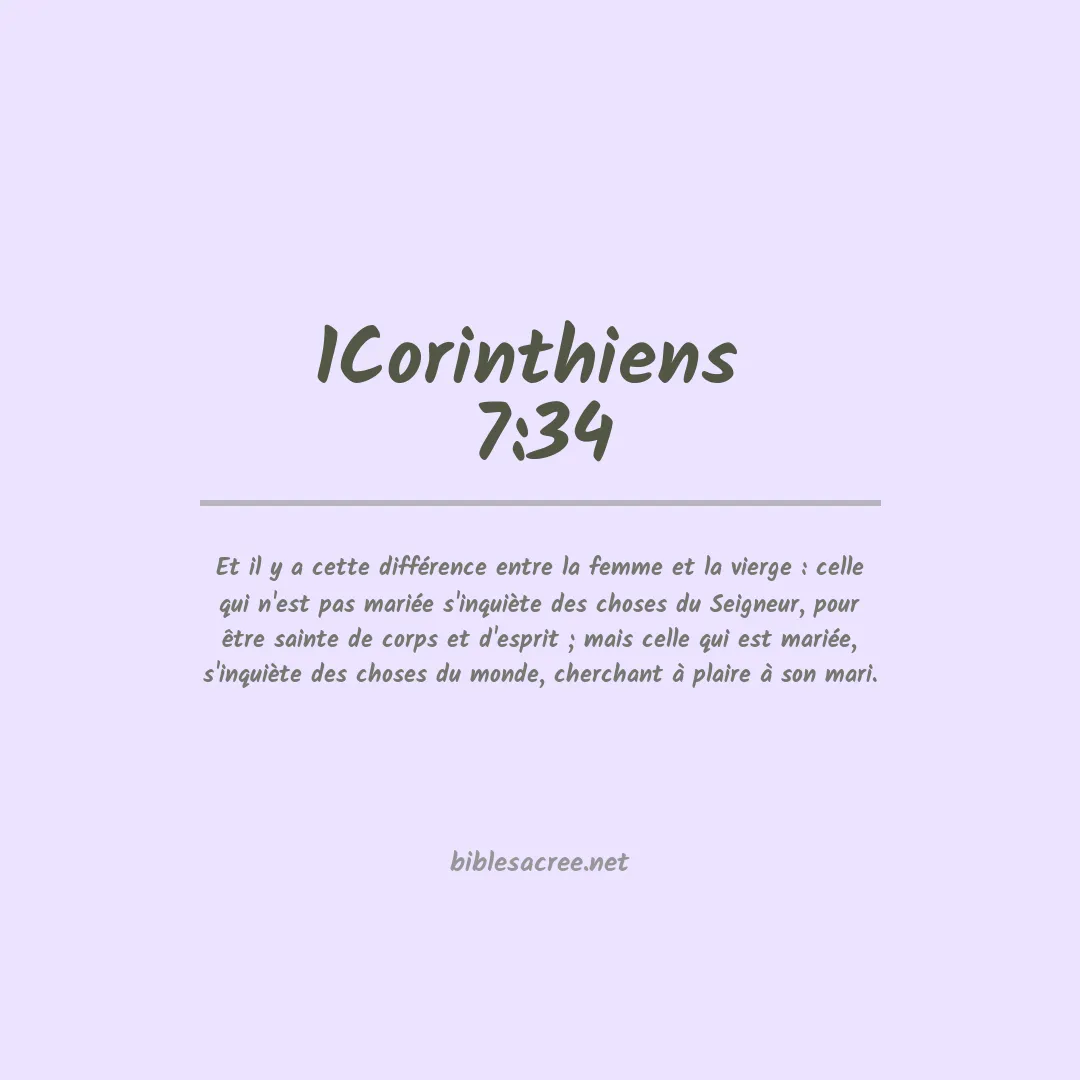 1Corinthiens  - 7:34