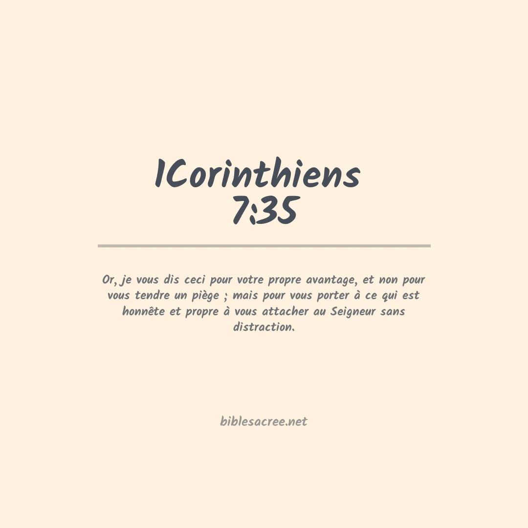1Corinthiens  - 7:35
