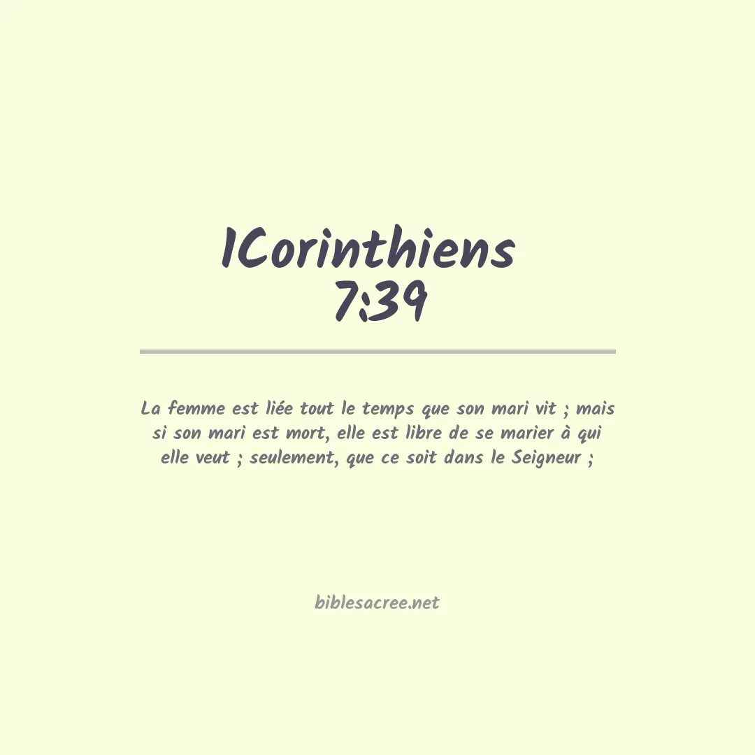 1Corinthiens  - 7:39