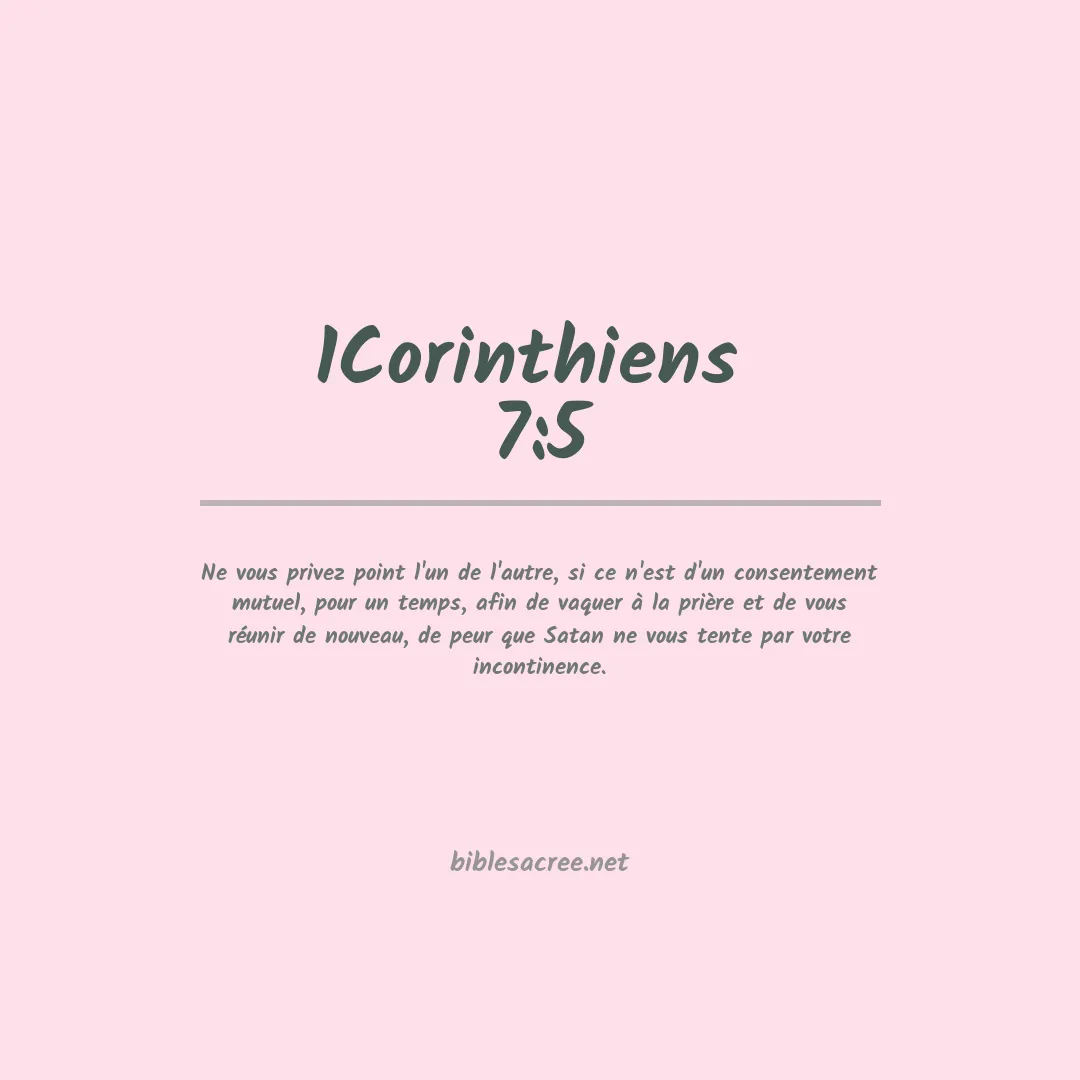 1Corinthiens  - 7:5