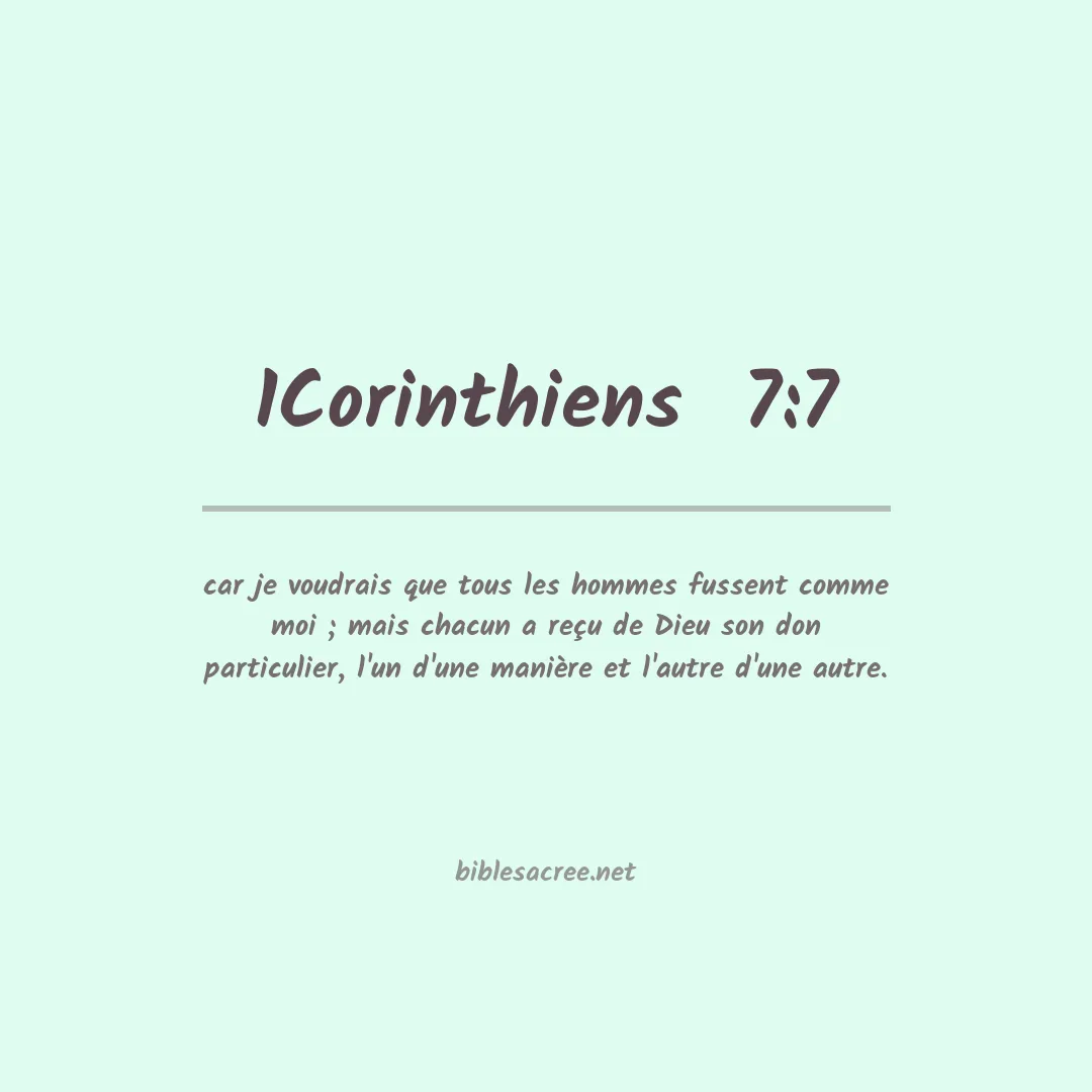 1Corinthiens  - 7:7