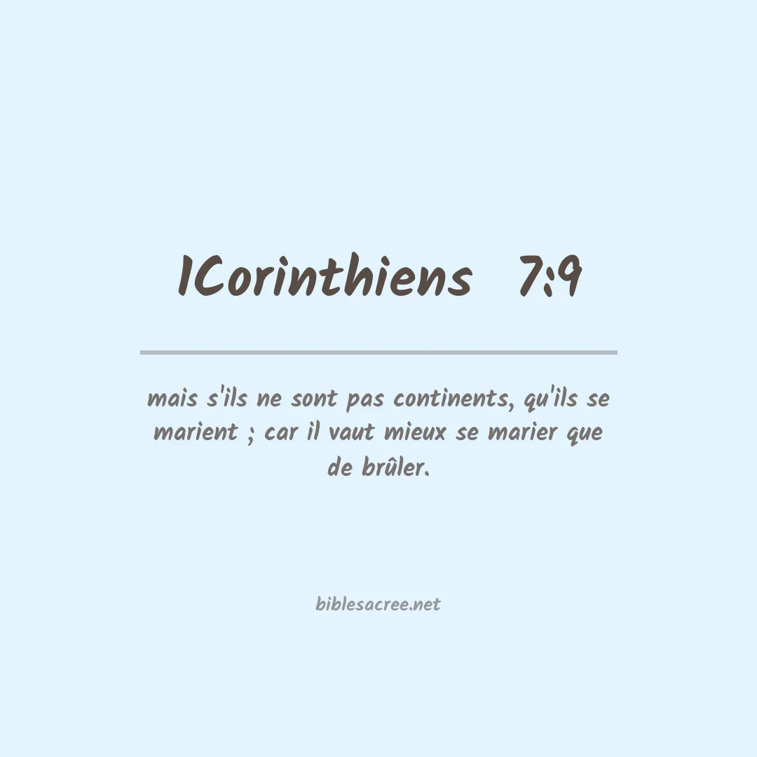 1Corinthiens  - 7:9