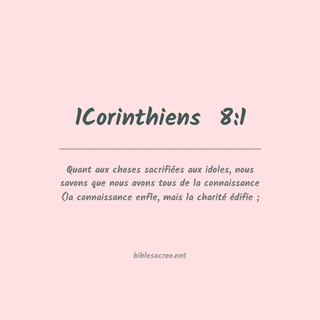 1Corinthiens  - 8:1