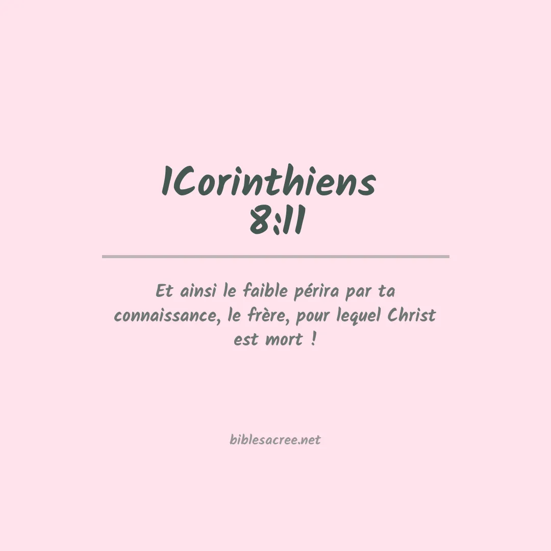 1Corinthiens  - 8:11
