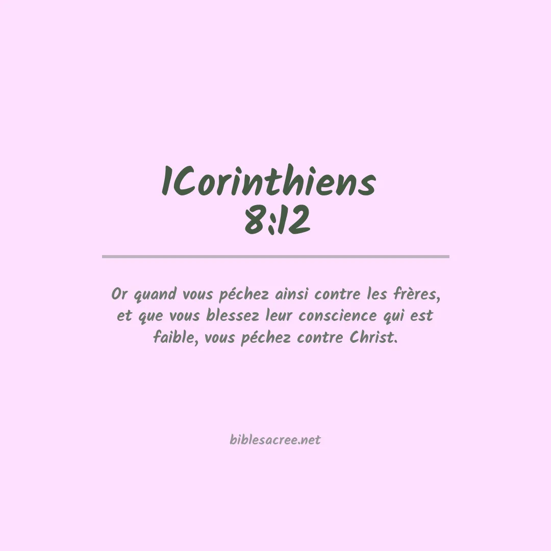 1Corinthiens  - 8:12