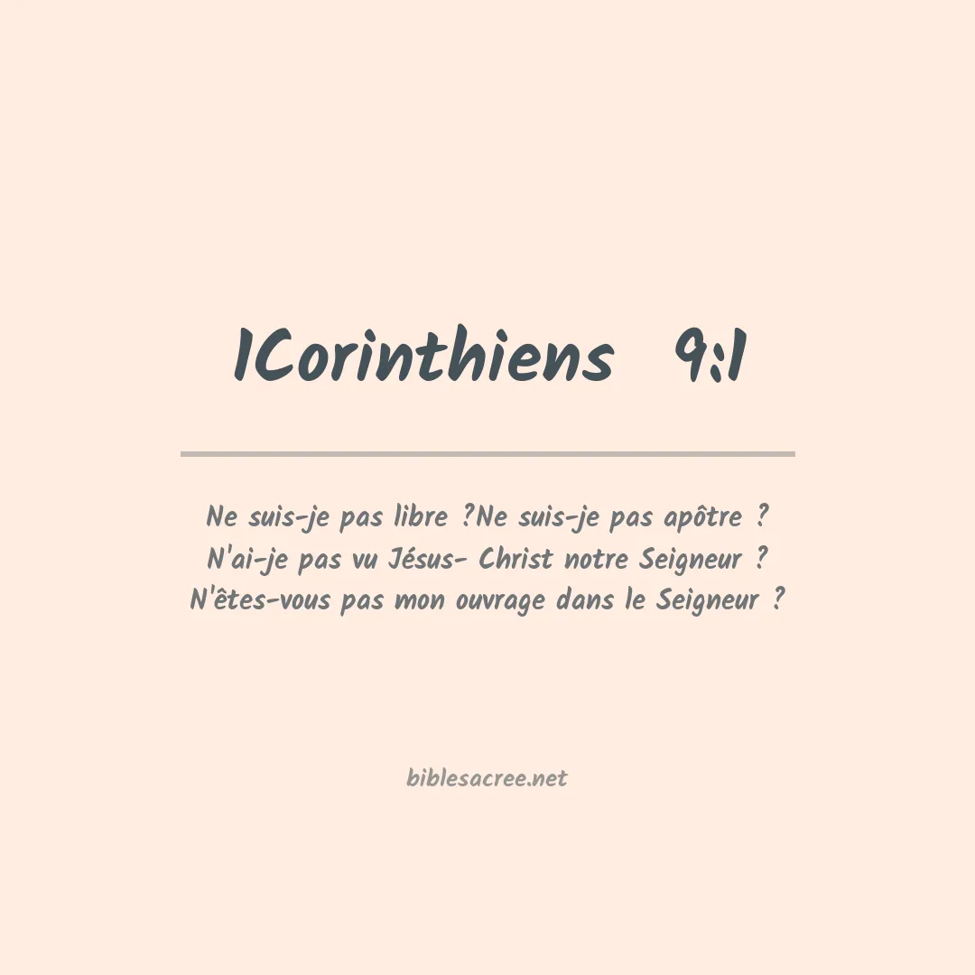 1Corinthiens  - 9:1