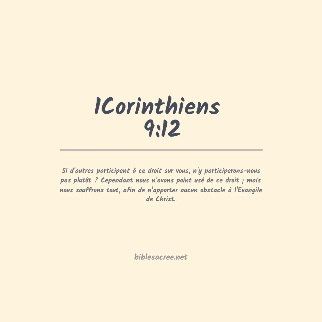 1Corinthiens  - 9:12