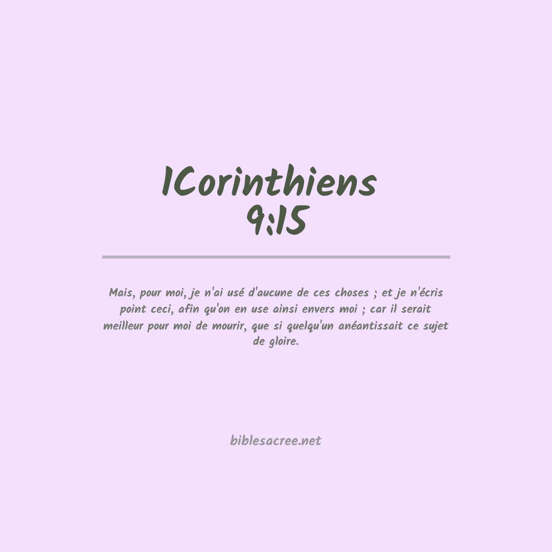 1Corinthiens  - 9:15