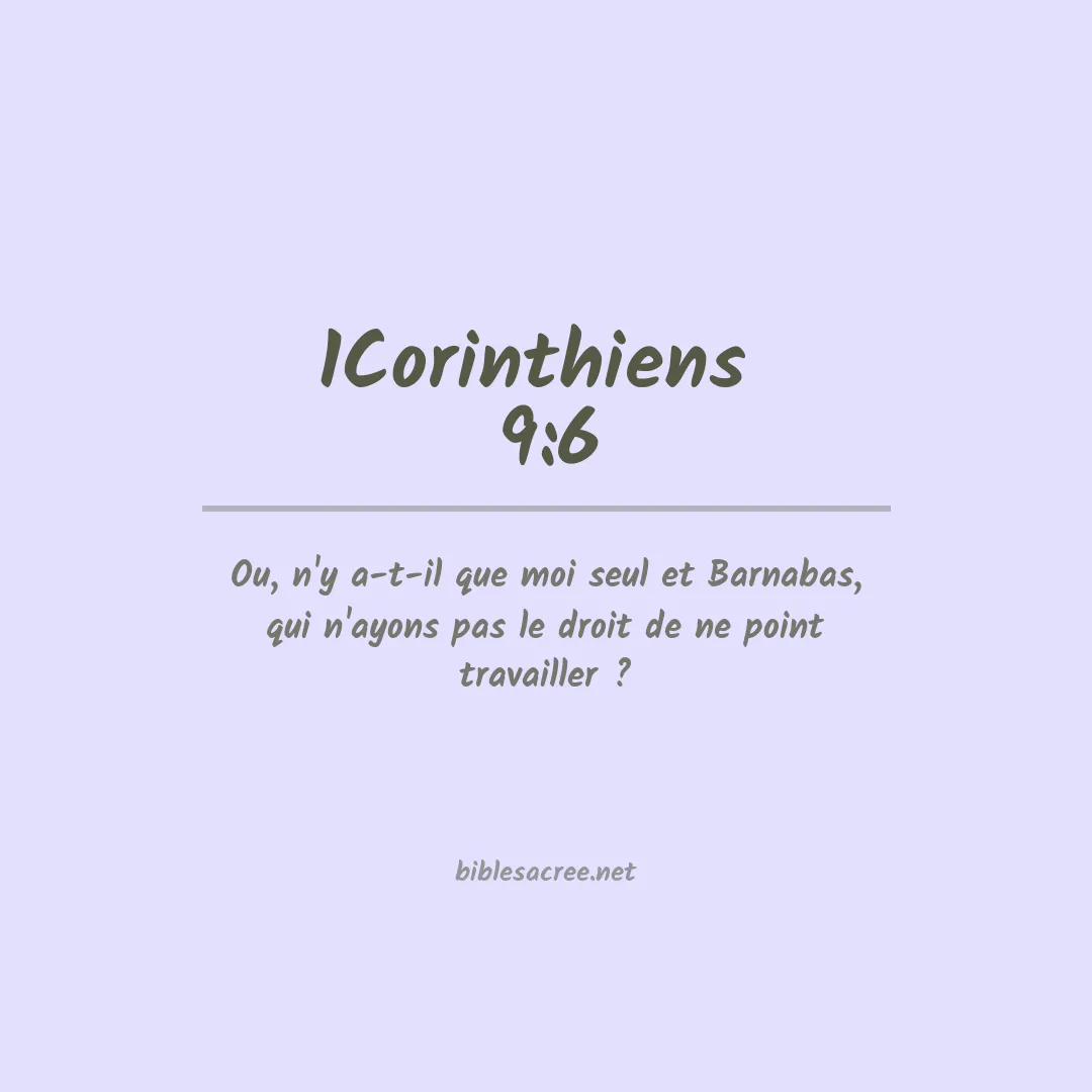 1Corinthiens  - 9:6