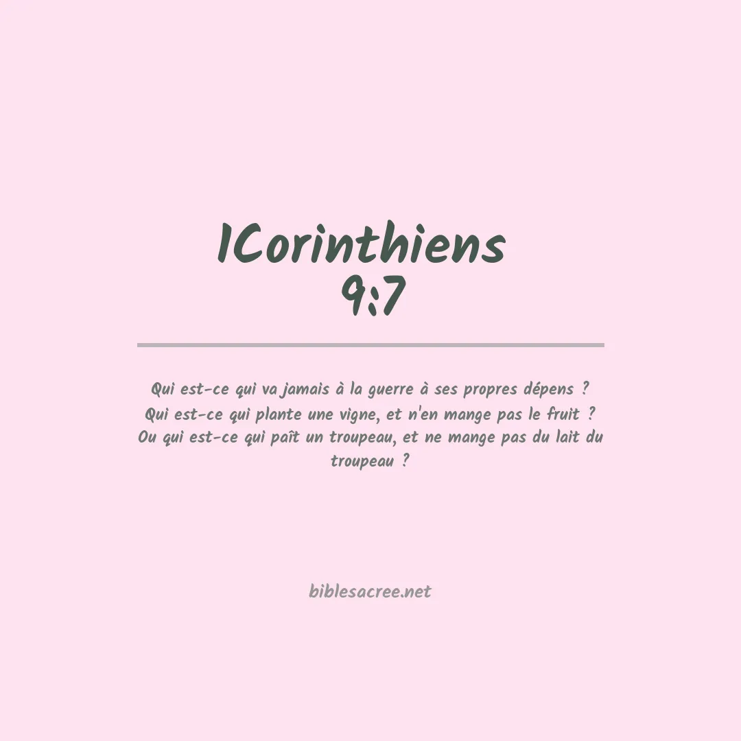 1Corinthiens  - 9:7