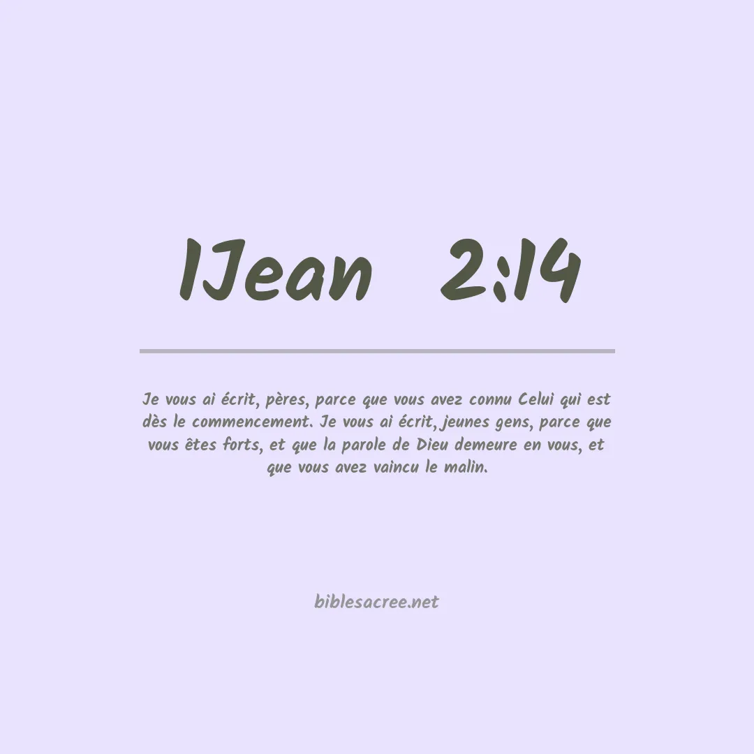 1Jean  - 2:14