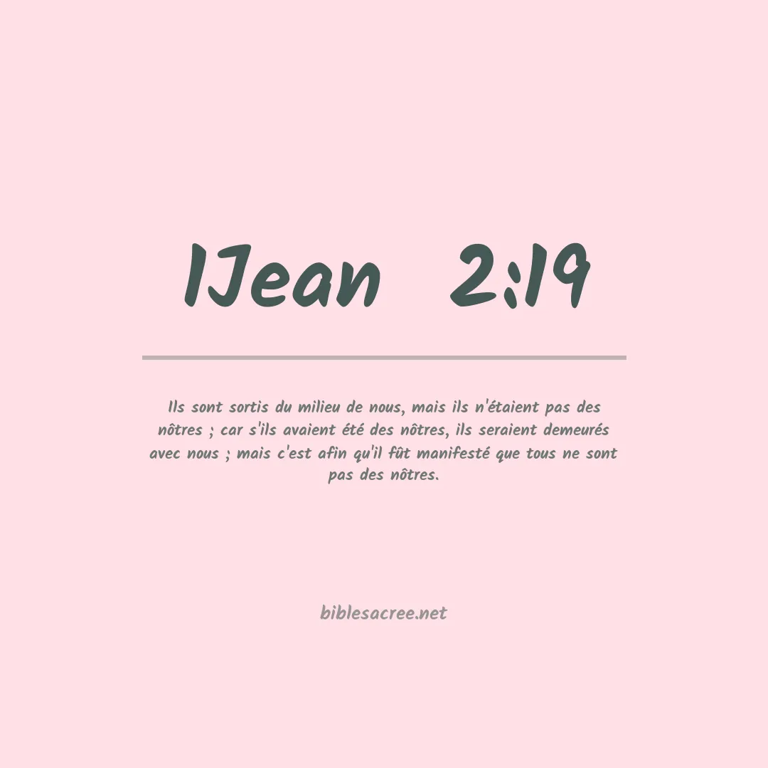 1Jean  - 2:19