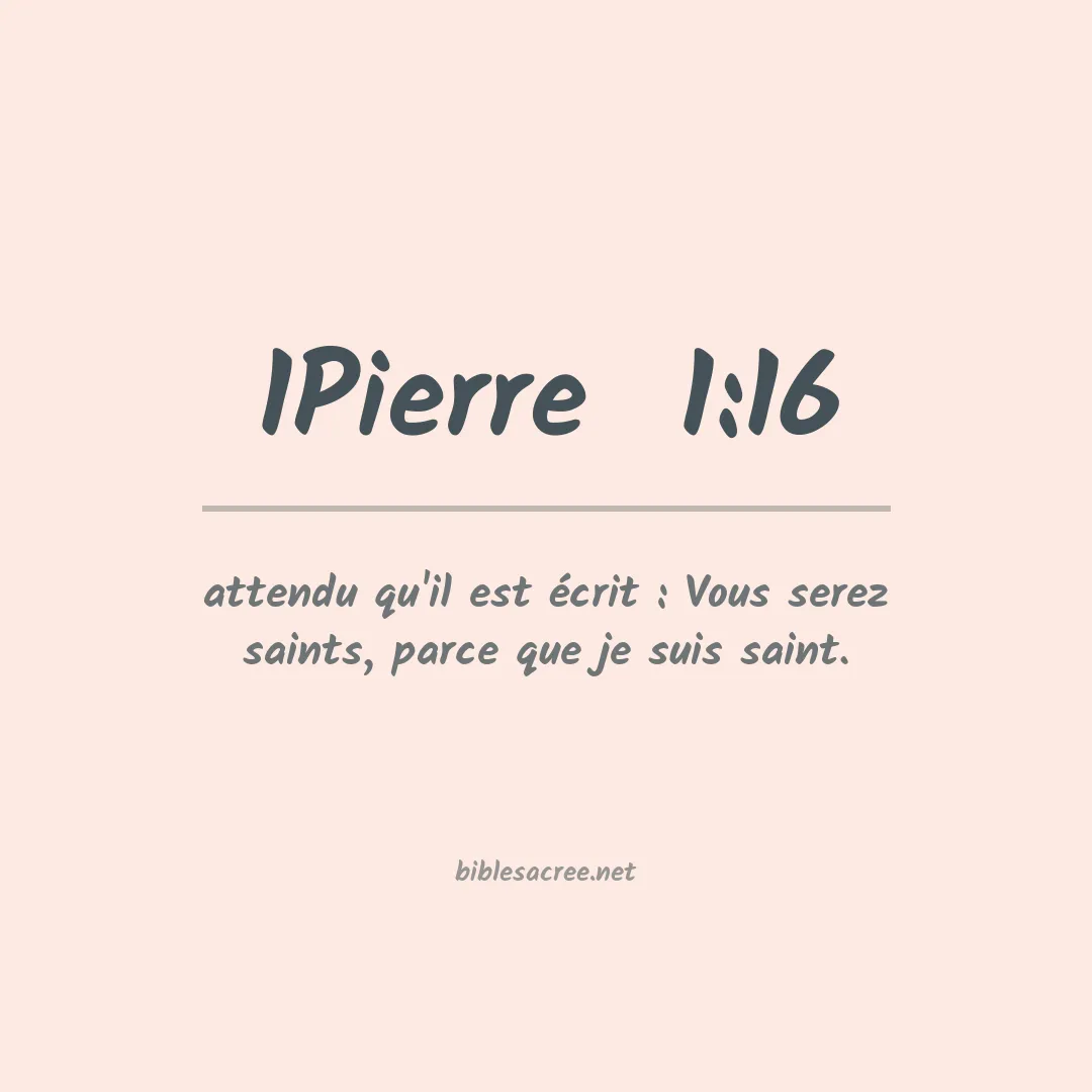 1Pierre  - 1:16