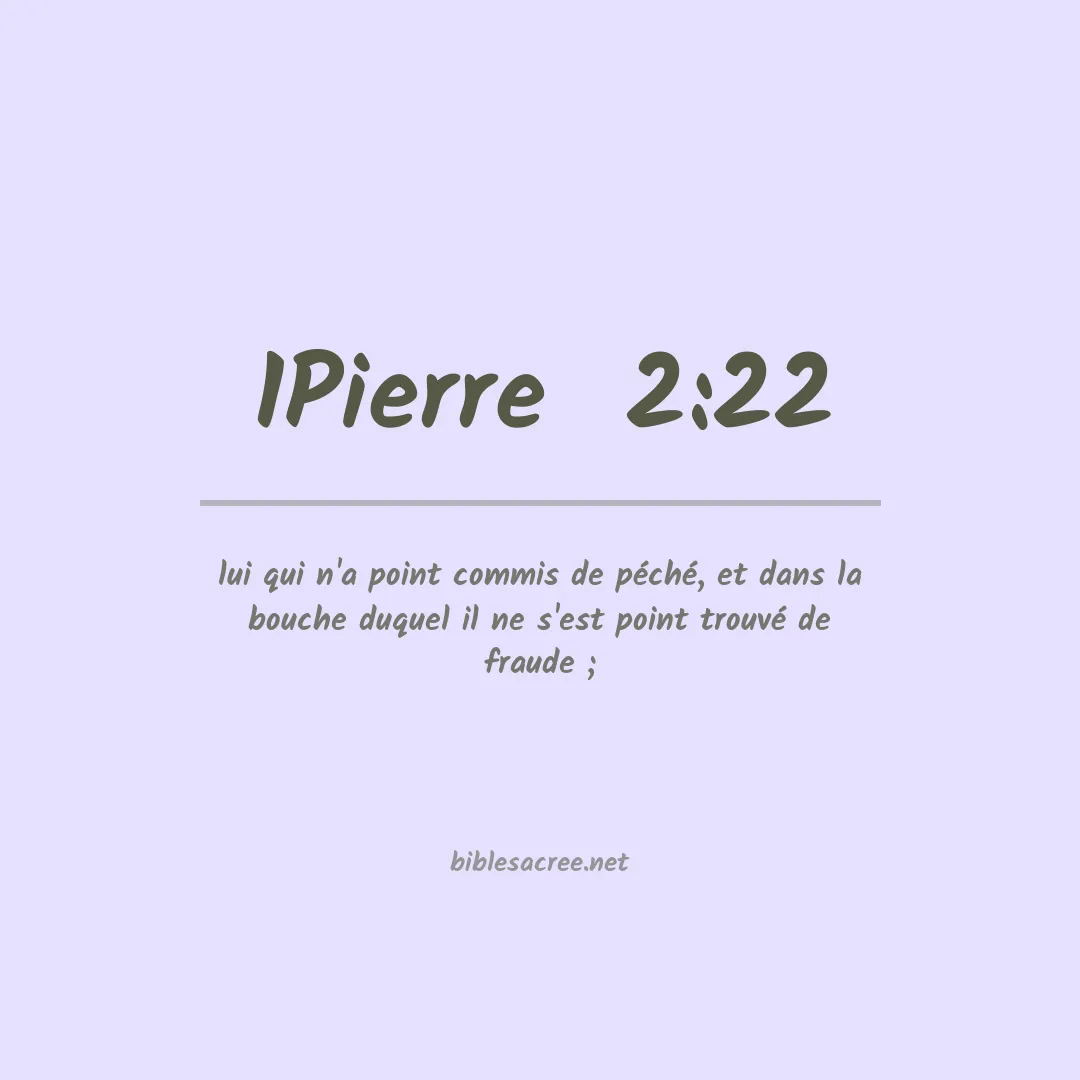 1Pierre  - 2:22