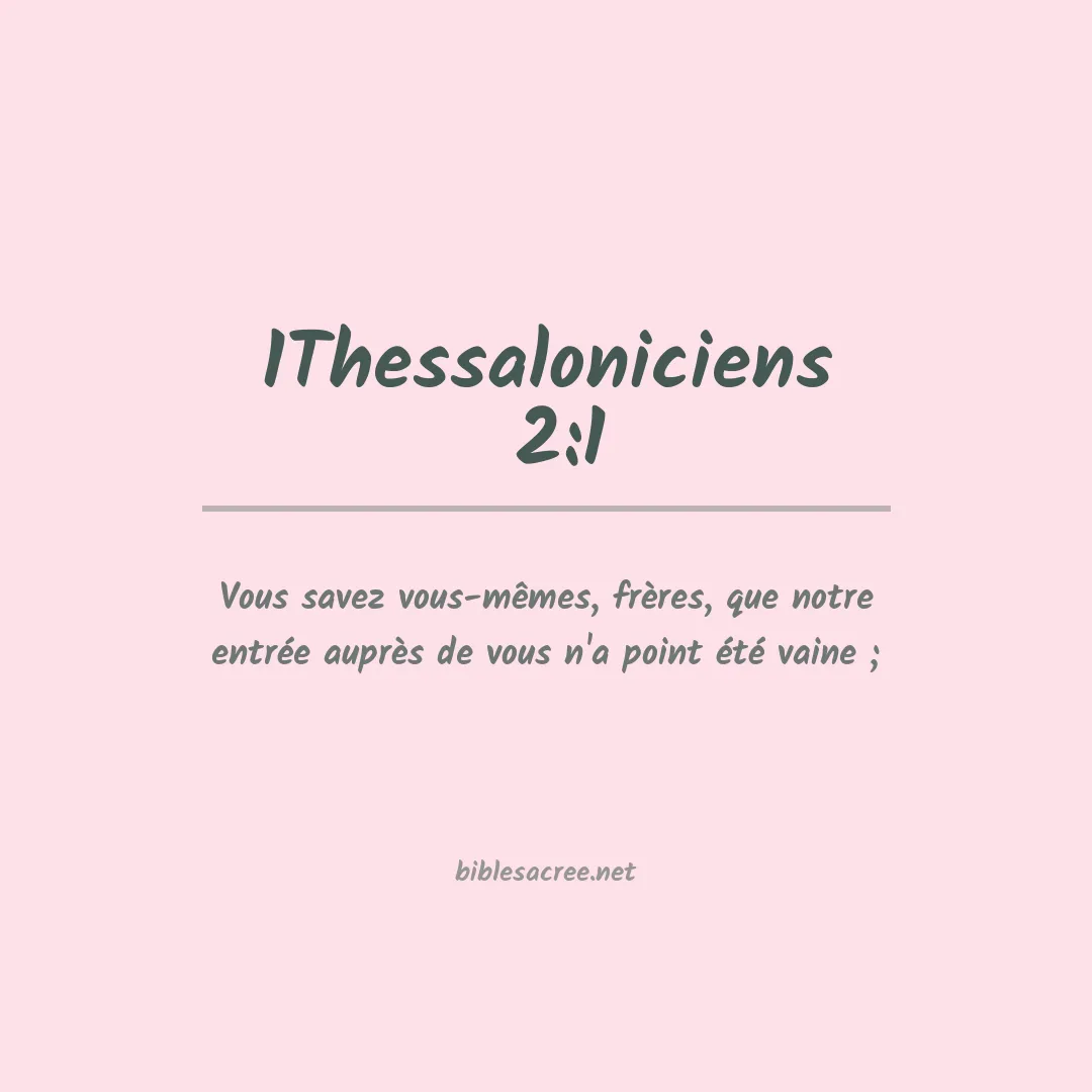 1Thessaloniciens  - 2:1