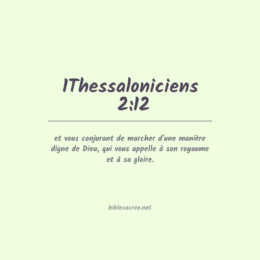 1Thessaloniciens  - 2:12