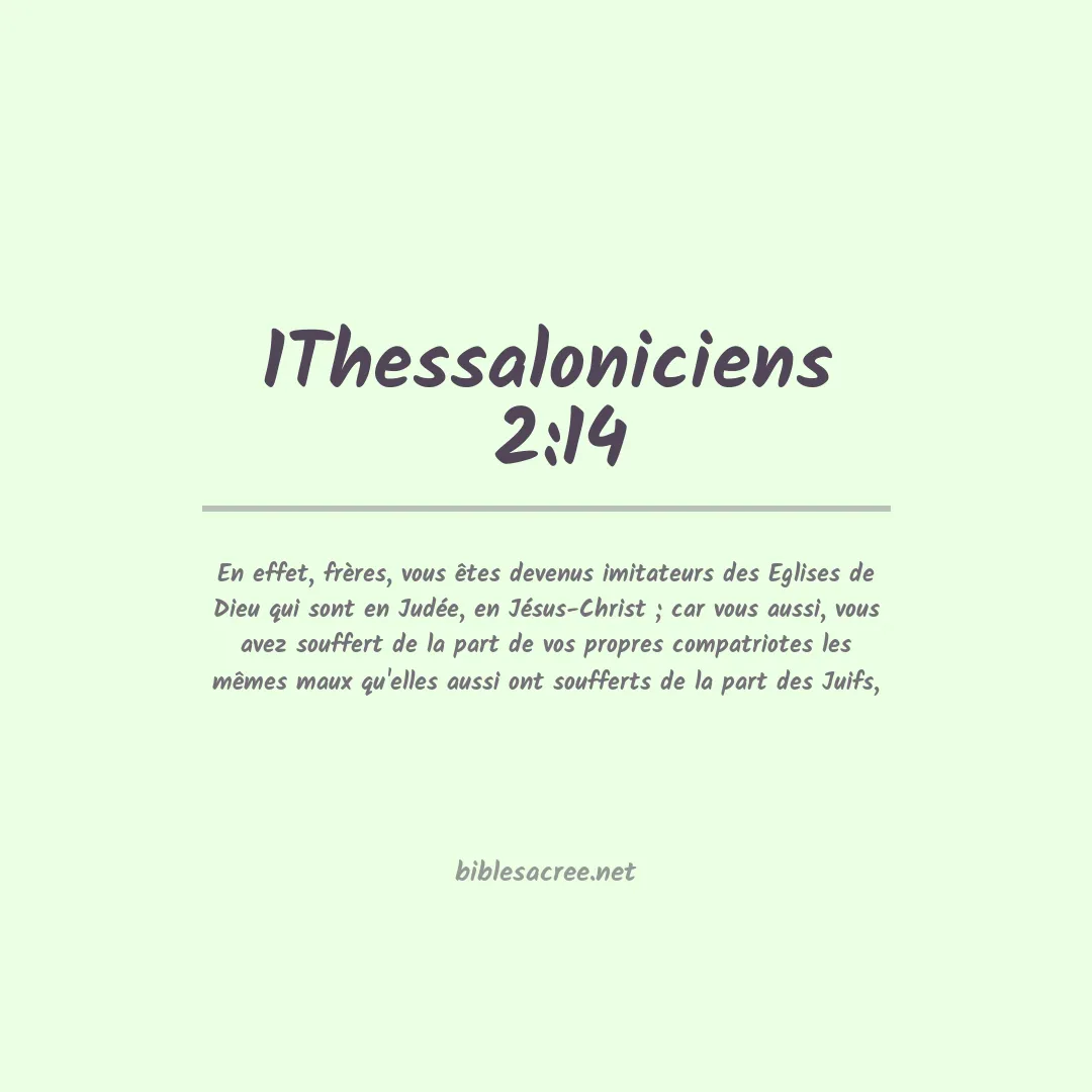 1Thessaloniciens  - 2:14