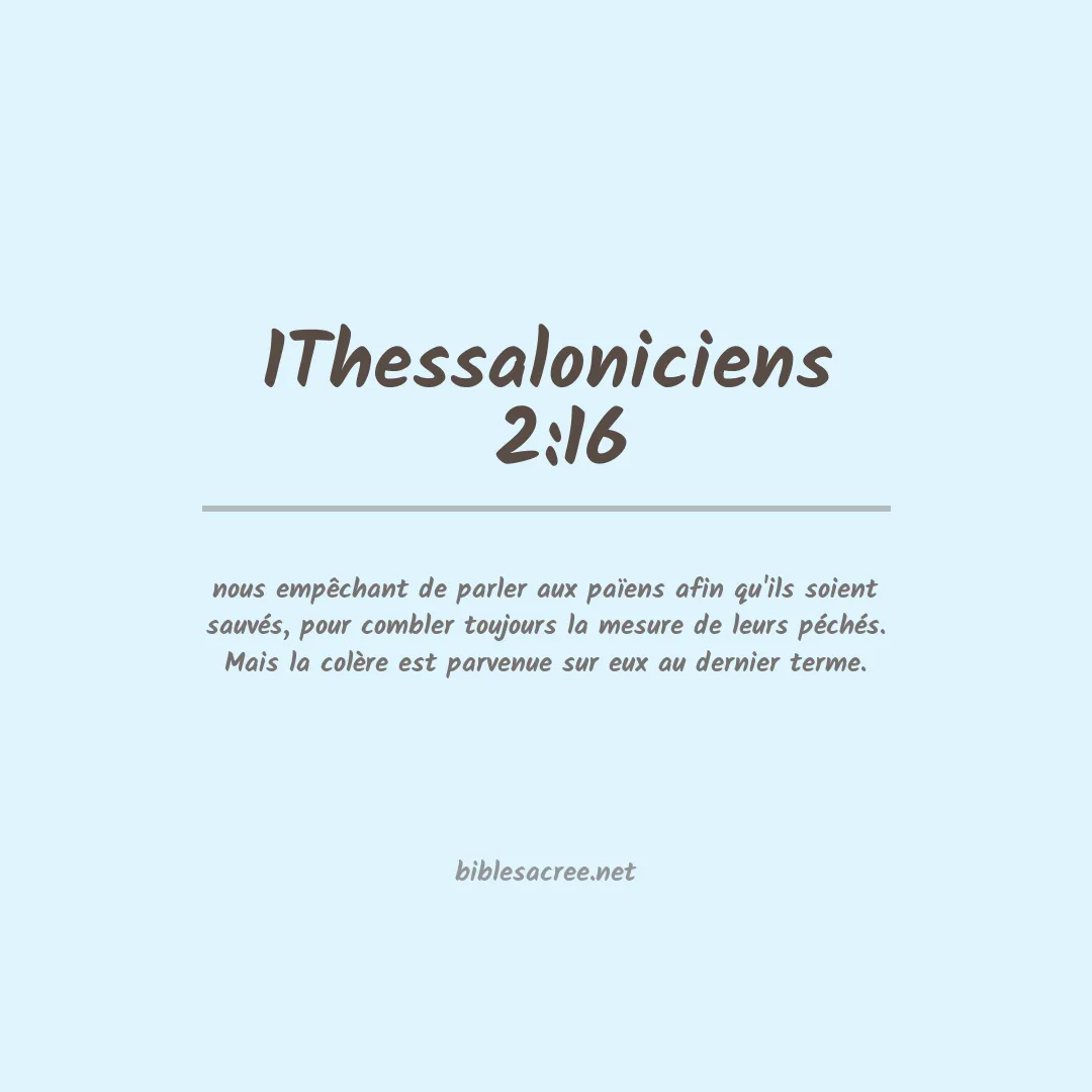 1Thessaloniciens  - 2:16