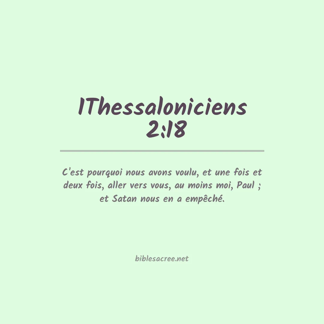 1Thessaloniciens  - 2:18