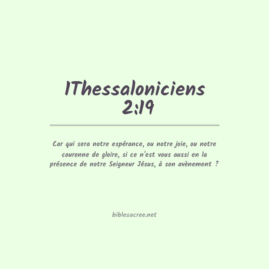 1Thessaloniciens  - 2:19