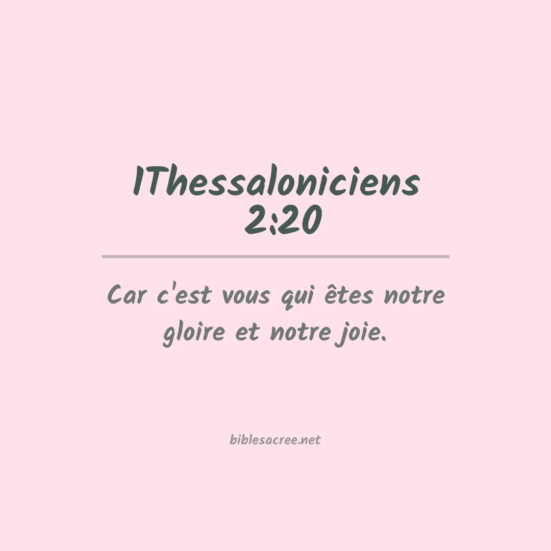 1Thessaloniciens  - 2:20