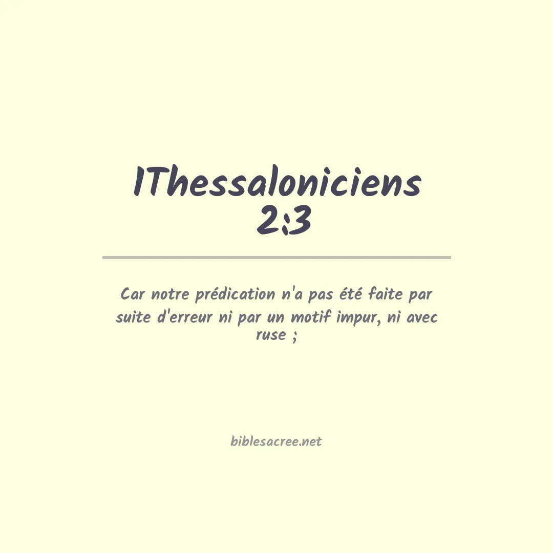 1Thessaloniciens  - 2:3