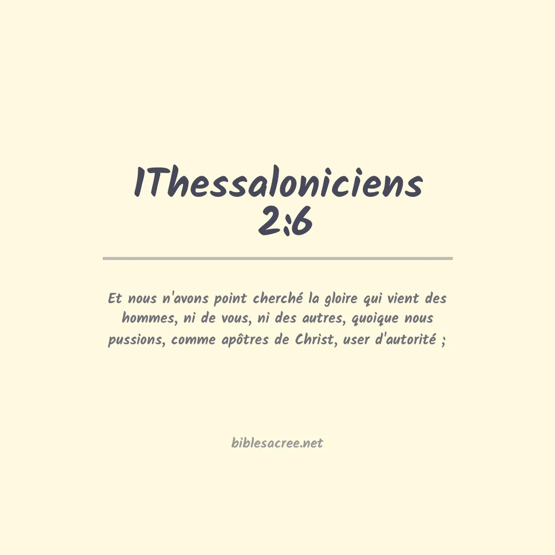 1Thessaloniciens  - 2:6