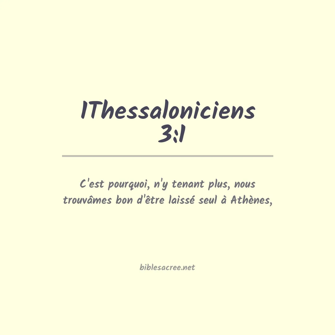 1Thessaloniciens  - 3:1