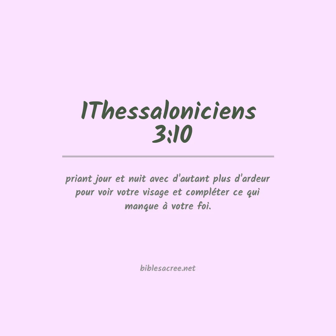 1Thessaloniciens  - 3:10