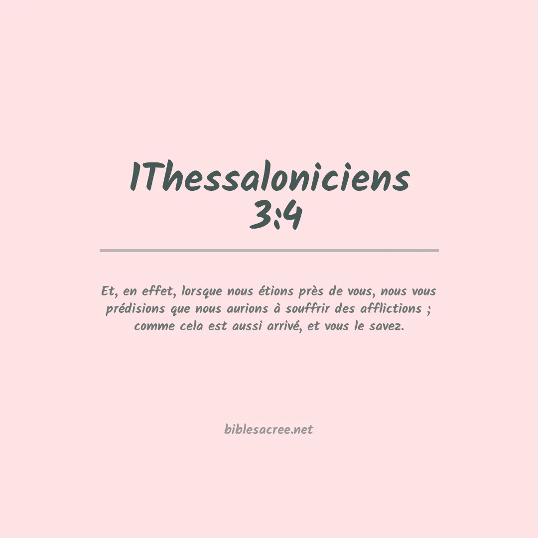 1Thessaloniciens - 3:4