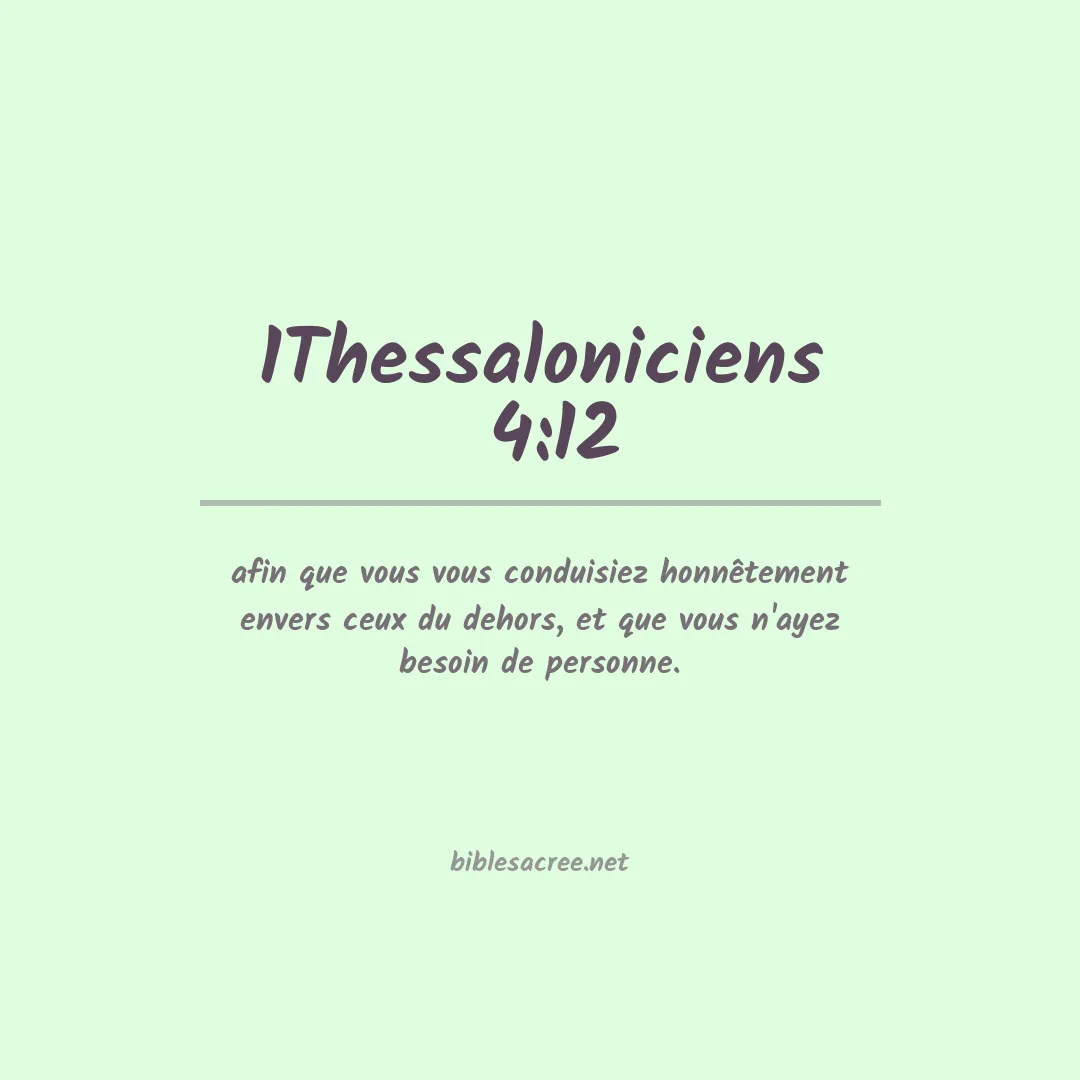 1Thessaloniciens  - 4:12