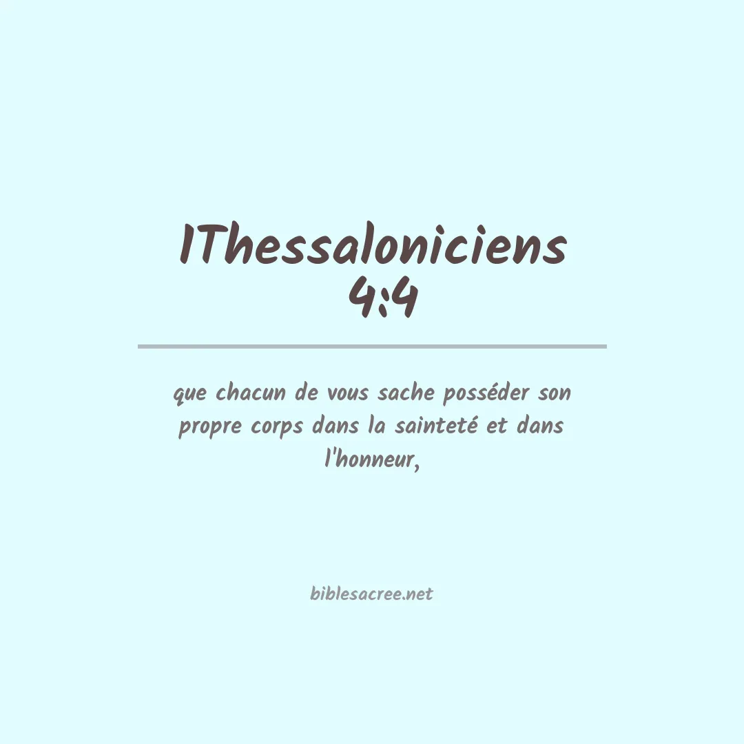 1Thessaloniciens  - 4:4