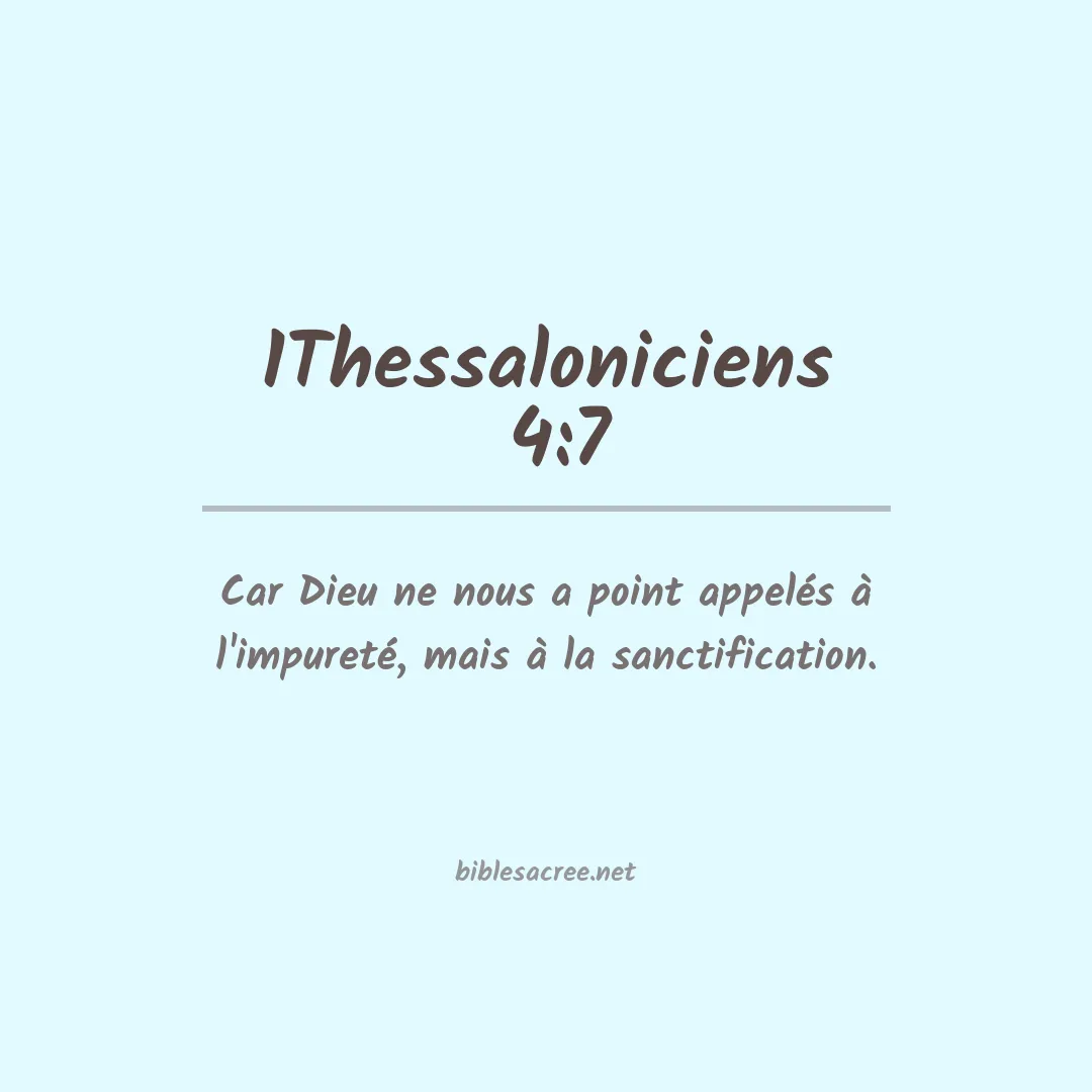 1Thessaloniciens  - 4:7