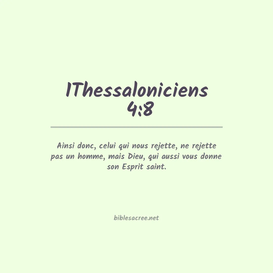 1Thessaloniciens  - 4:8