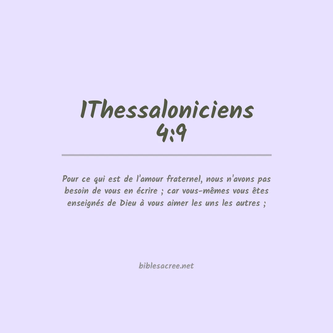 1Thessaloniciens  - 4:9