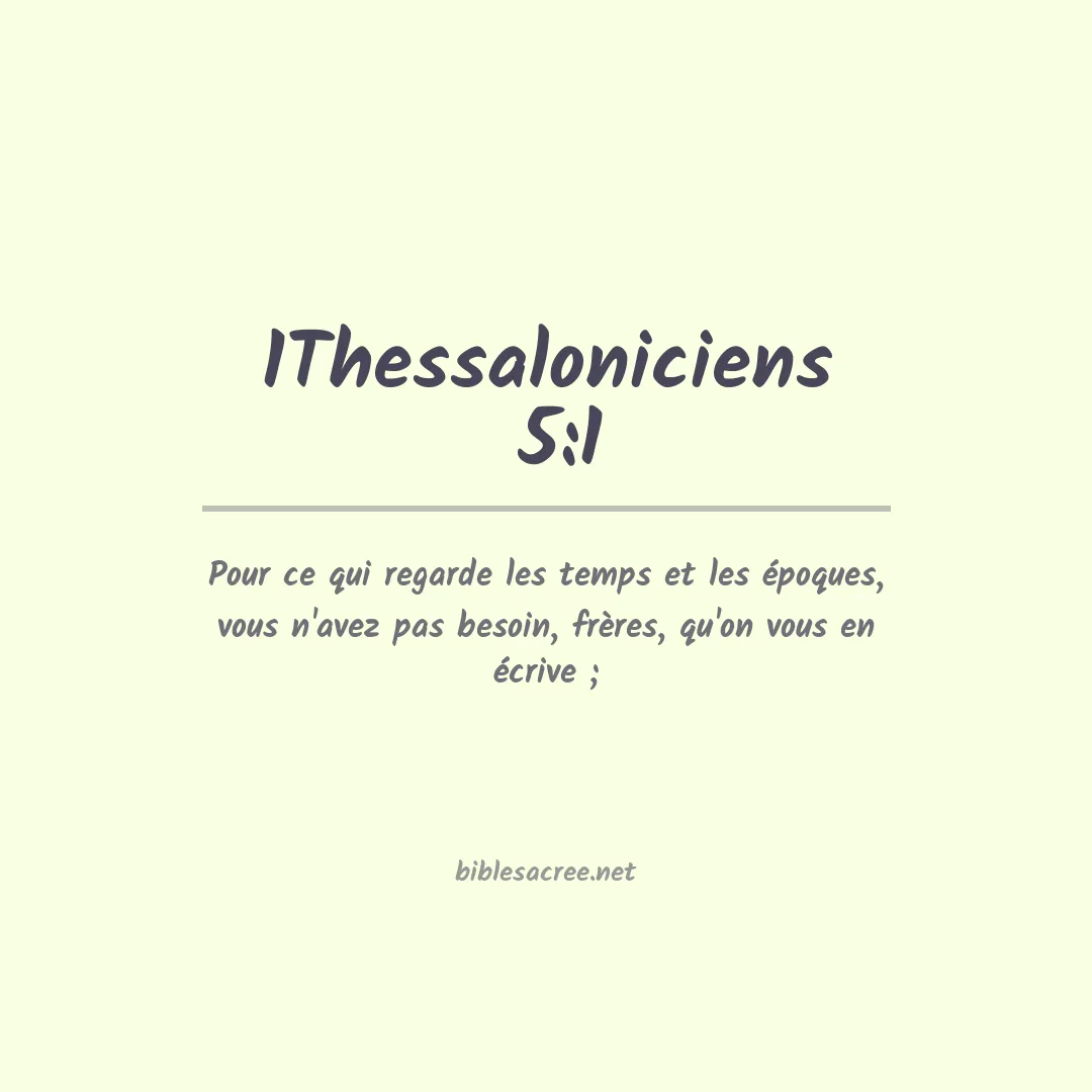 1Thessaloniciens  - 5:1